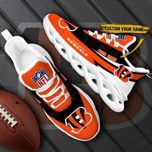 Ideafootwear Cincinnati Bengals NFL Max Soul Shoes Sneakers For Men And Women