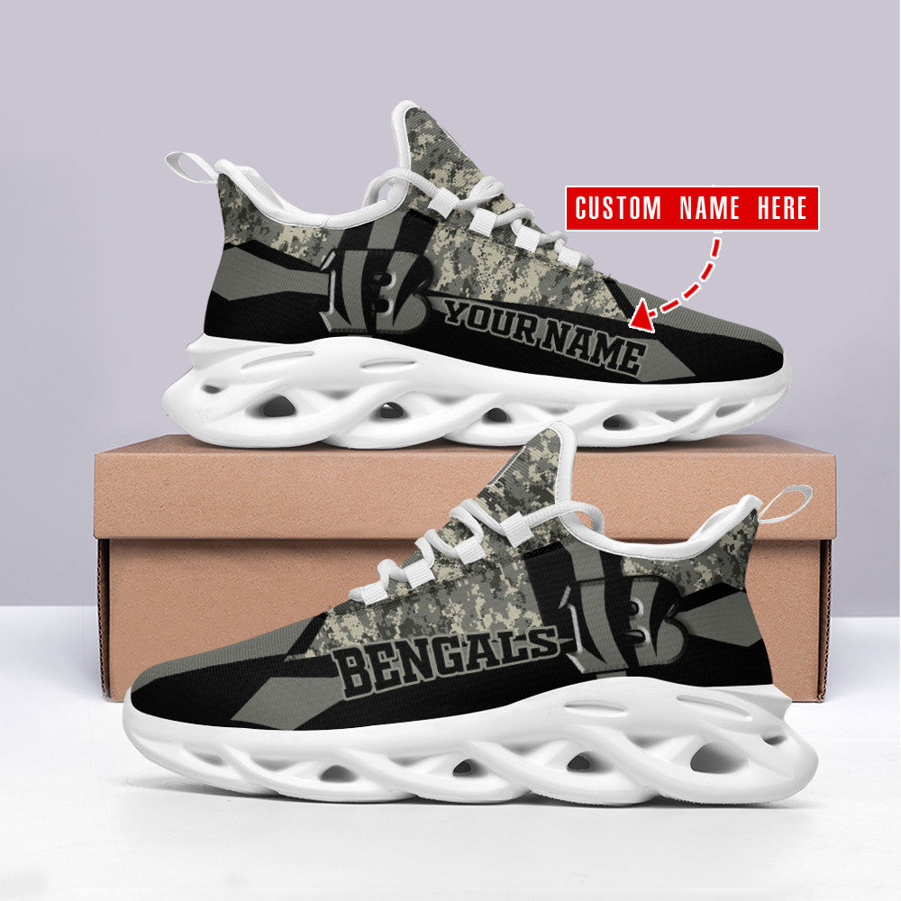 Ideafootwear Cincinnati Bengals NFL Max Soul Shoes Sneakers For Men And Women