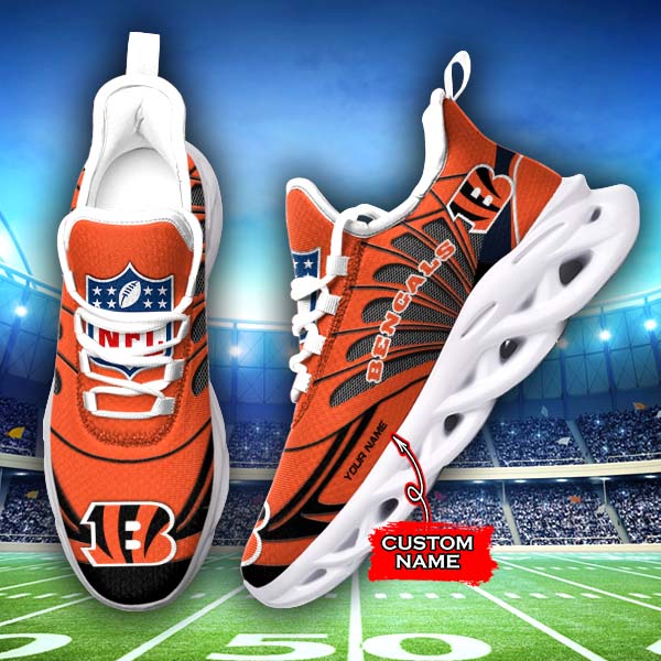 Ideafootwear Cincinnati Bengals NFL Max Soul Shoes Sneakers For Men And Women