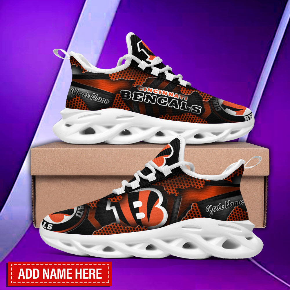 Ideafootwear Cincinnati Bengals NFL Max Soul Shoes Sneakers For Men And Women