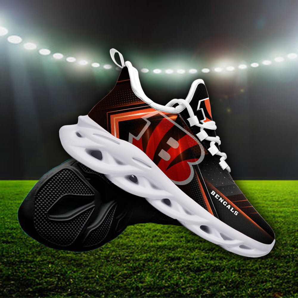 Ideafootwear Cincinnati Bengals NFL Max Soul Shoes Sneakers For Men And Women