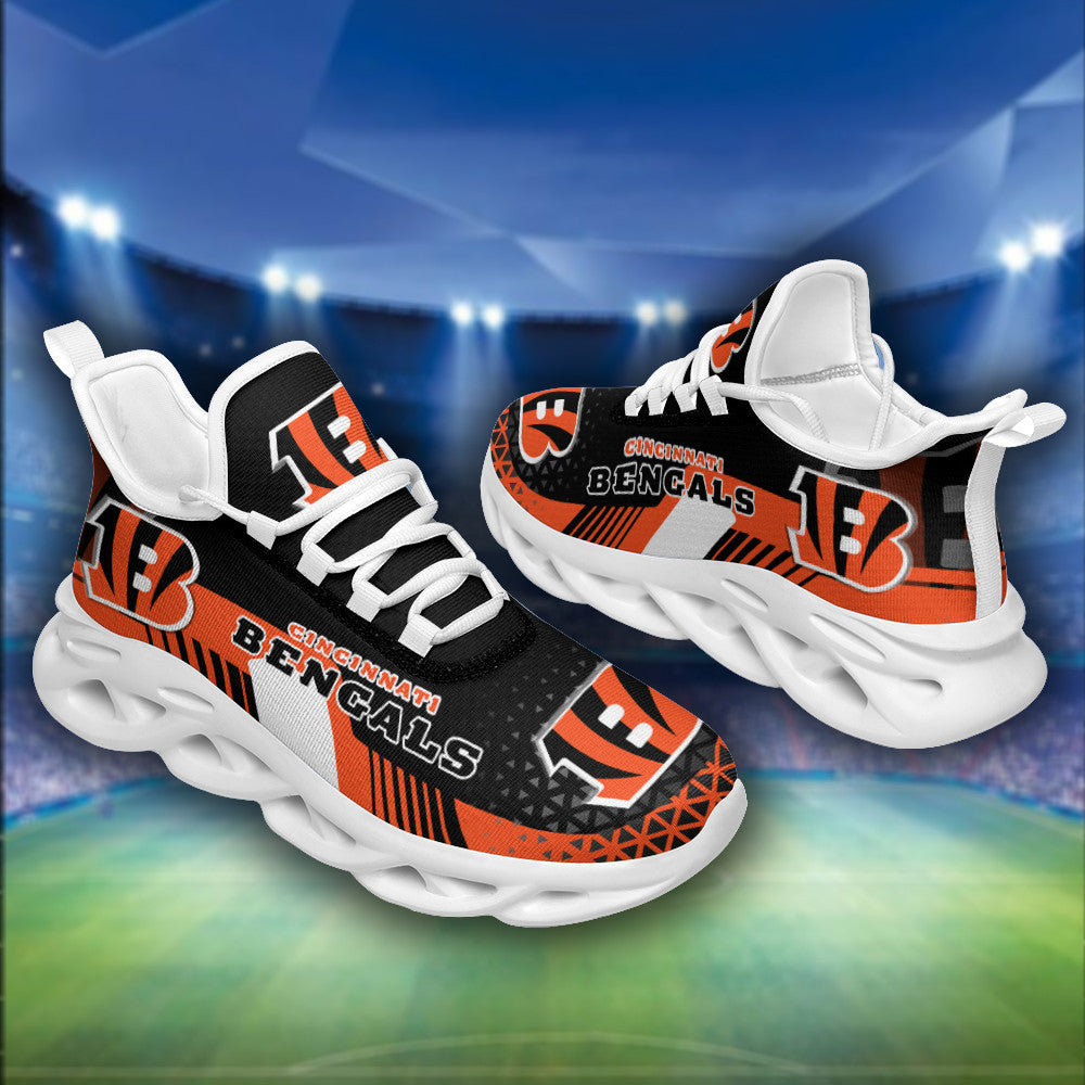 Ideafootwear Cincinnati Bengals NFL Max Soul Shoes Sneakers For Men And Women