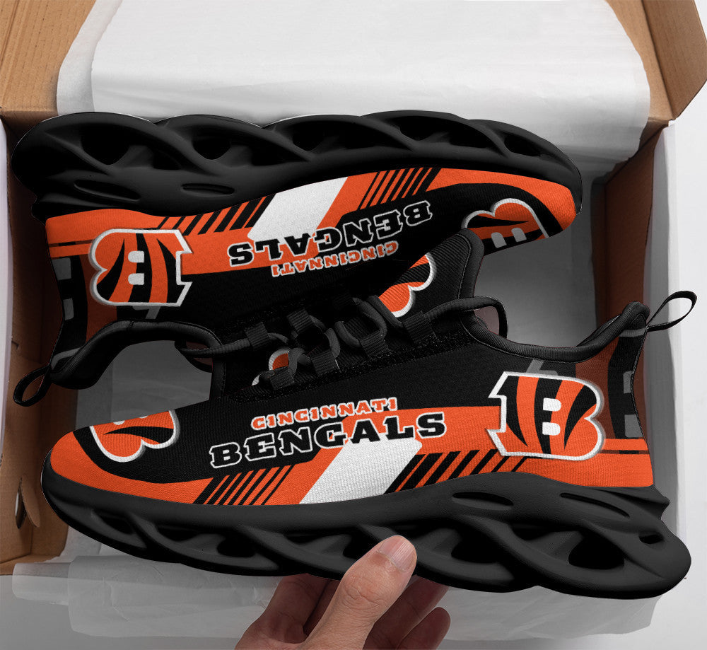 Ideafootwear Cincinnati Bengals NFL Max Soul Shoes Sneakers For Men And Women