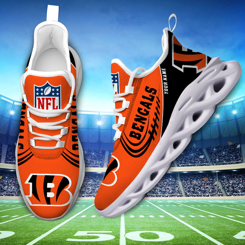 Ideafootwear Cincinnati Bengals NFL Max Soul Shoes Sneakers For Men And Women