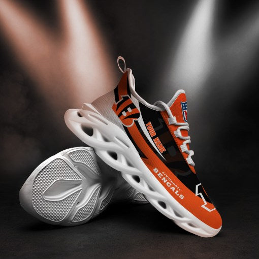 Ideafootwear Cincinnati Bengals NFL Max Soul Shoes Sneakers For Men And Women