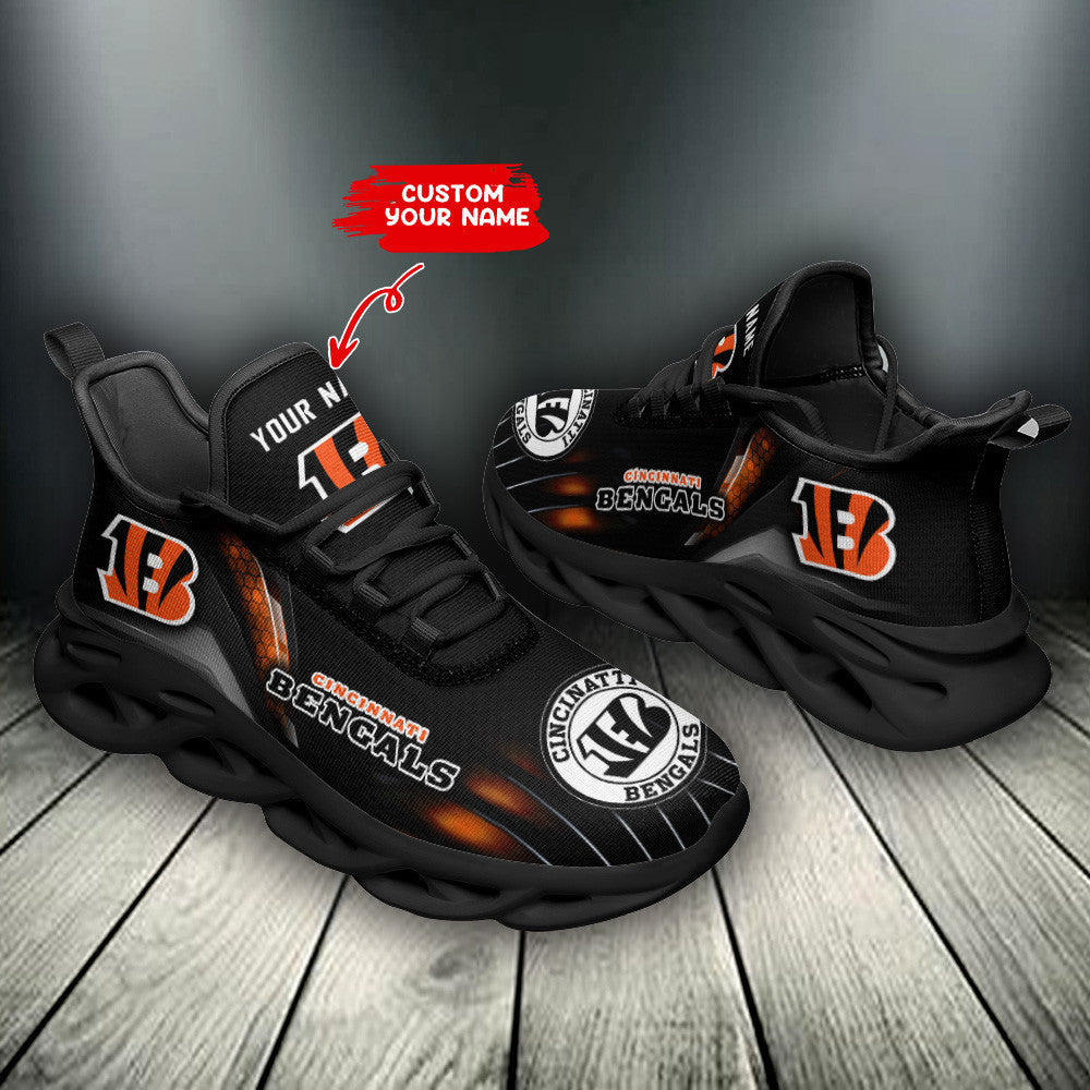 Ideafootwear Cincinnati Bengals NFL Max Soul Shoes Sneakers For Men And Women