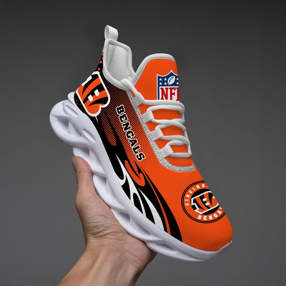Ideafootwear Cincinnati Bengals NFL Max Soul Shoes Sneakers For Men And Women
