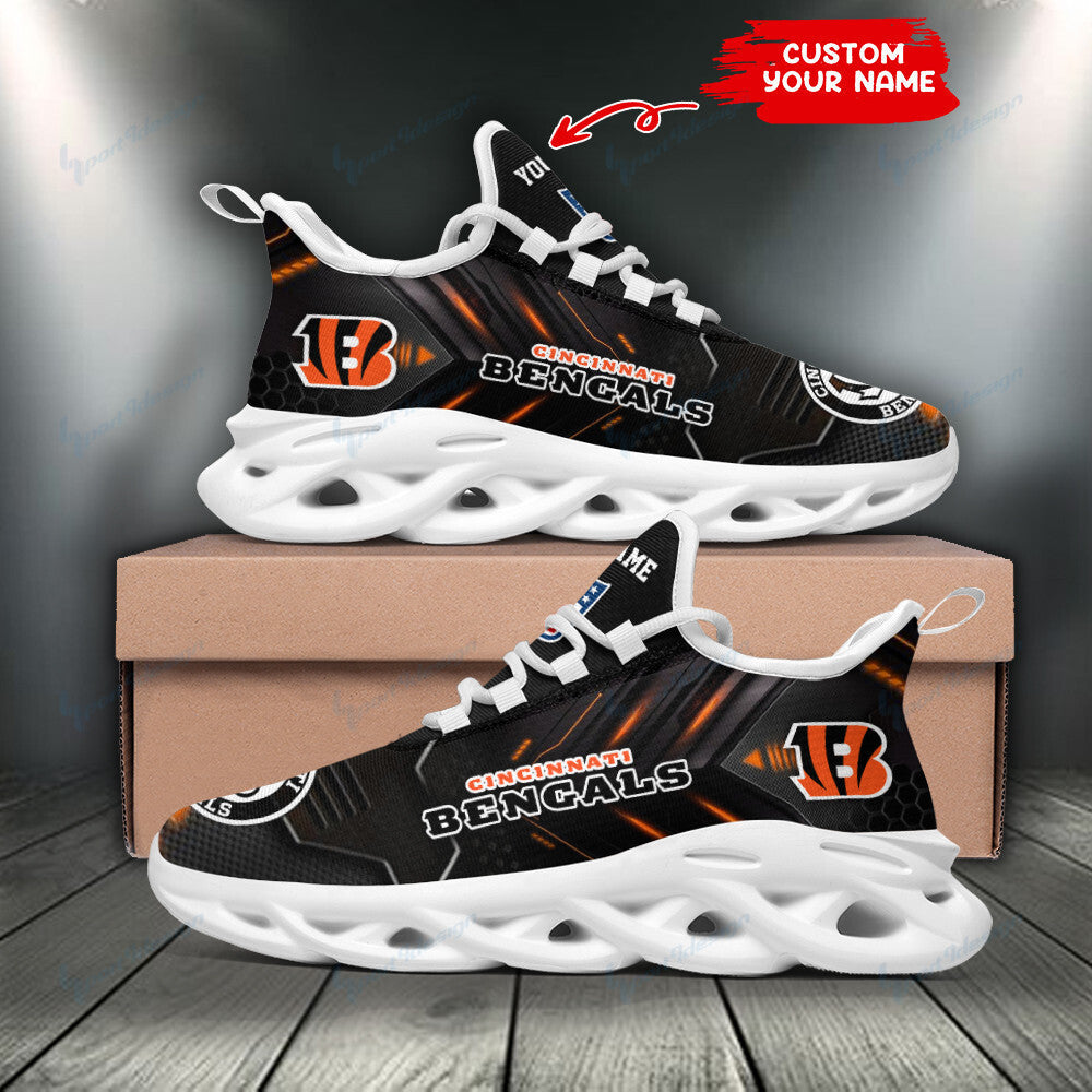Ideafootwear Cincinnati Bengals NFL Max Soul Shoes Sneakers For Men And Women