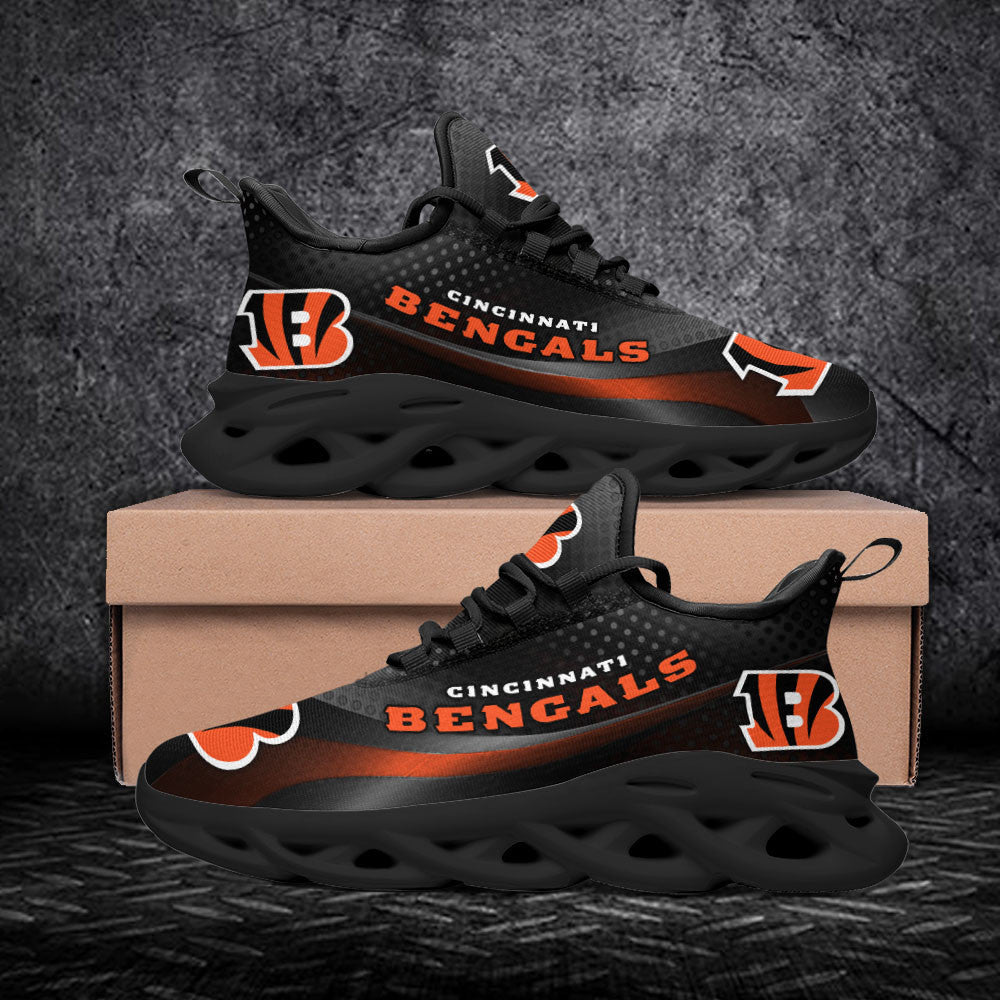 Ideafootwear Cincinnati Bengals NFL Max Soul Shoes Sneakers For Men And Women