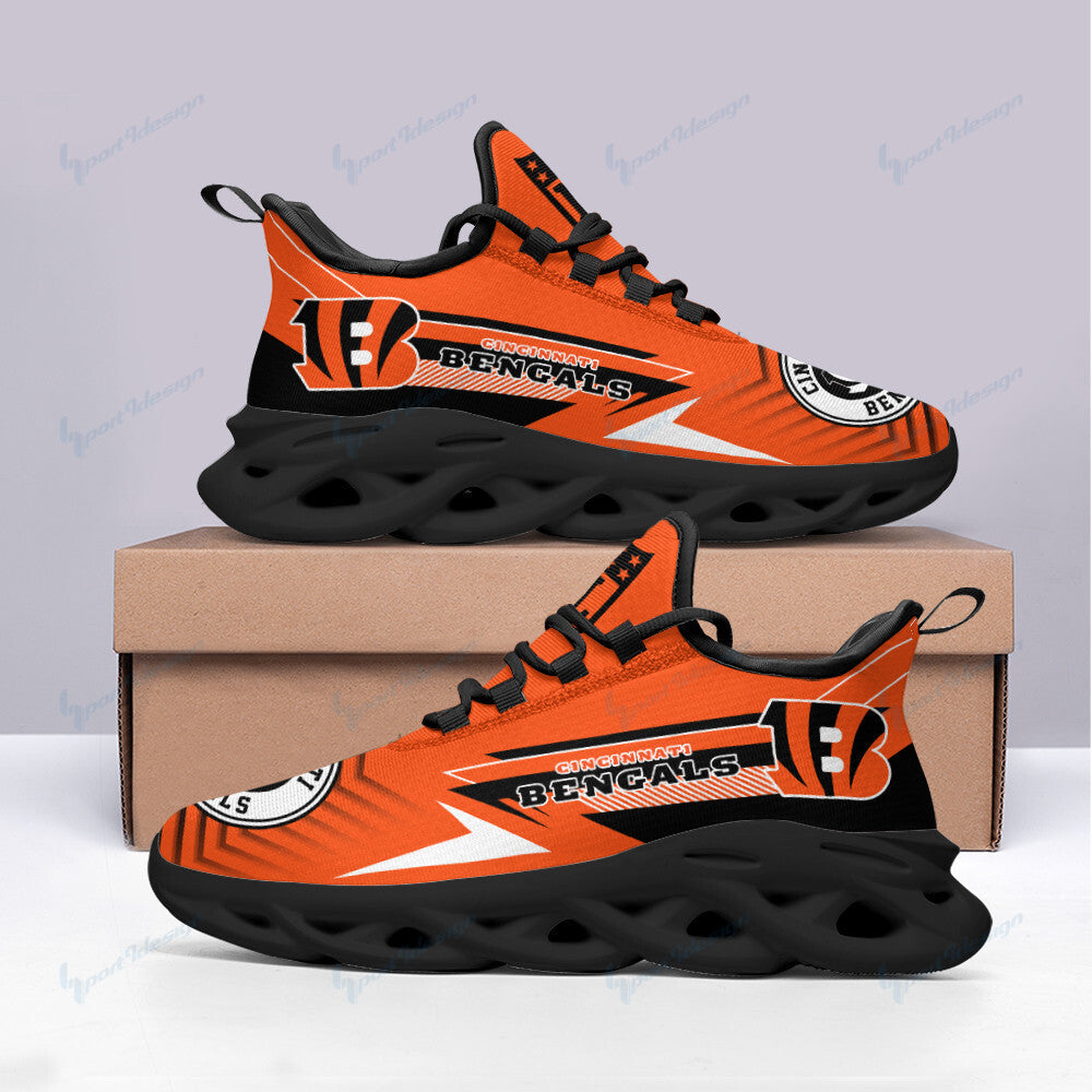 Ideafootwear Cincinnati Bengals NFL Max Soul Shoes Sneakers For Men And Women