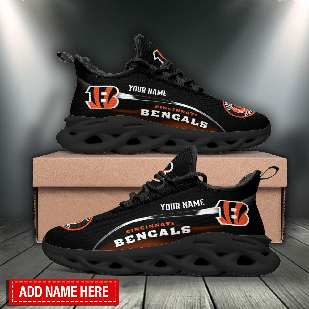 Ideafootwear Cincinnati Bengals NFL Max Soul Shoes Sneakers For Men And Women