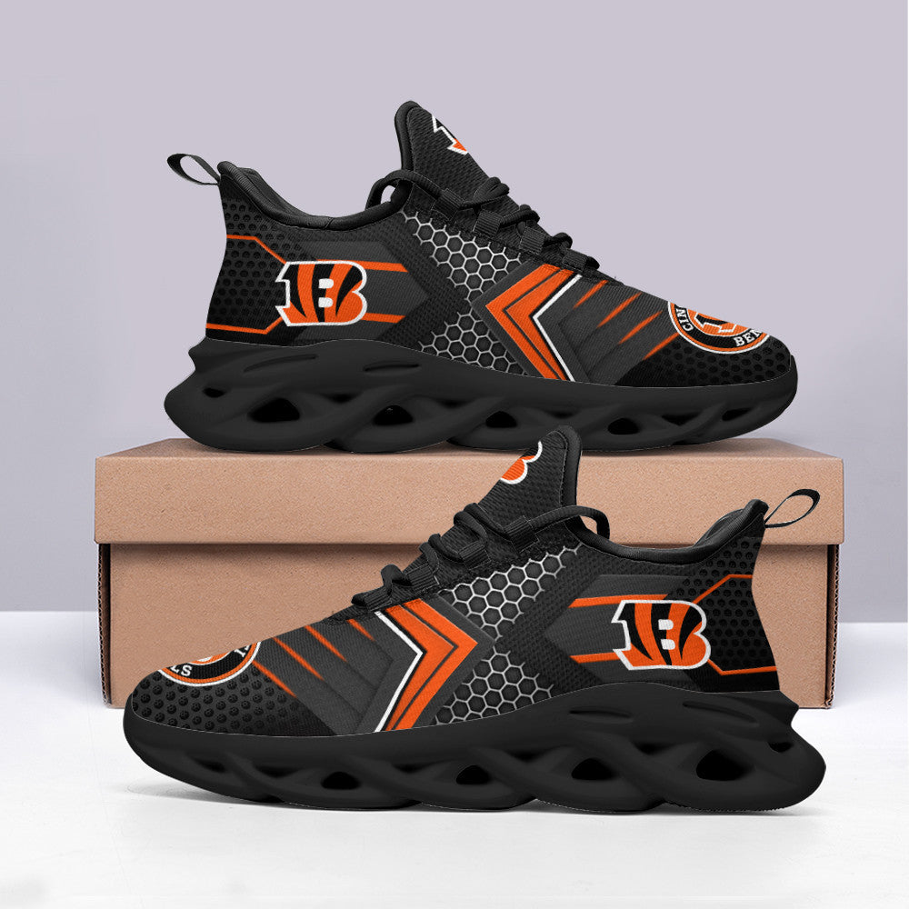 Ideafootwear Cincinnati Bengals NFL Max Soul Shoes Sneakers For Men And Women