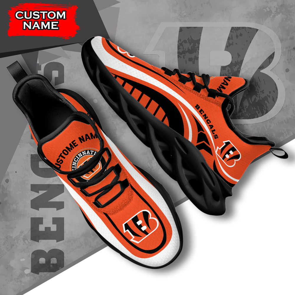 Ideafootwear Cincinnati Bengals NFL Max Soul Shoes Sneakers For Men And Women
