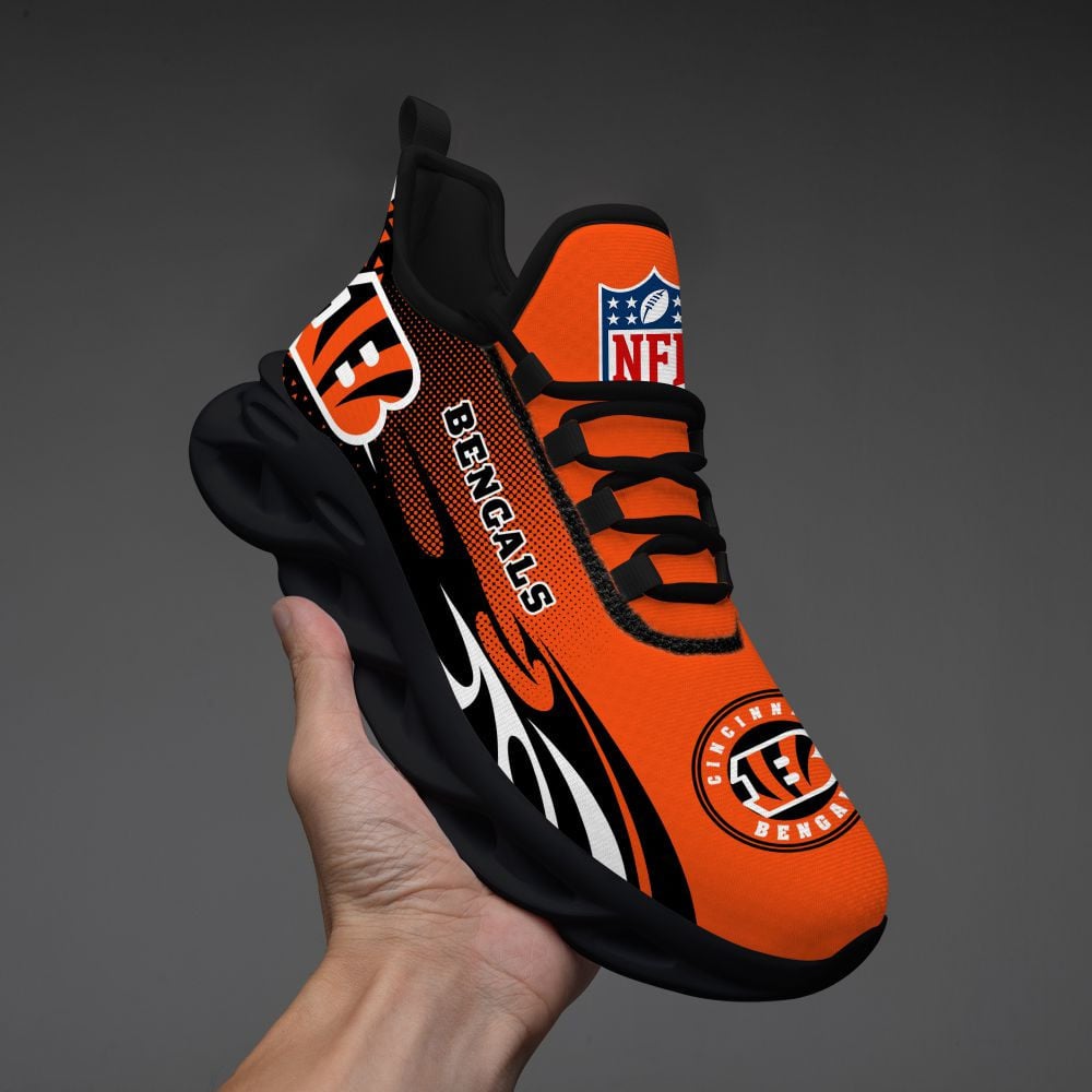 Ideafootwear Cincinnati Bengals NFL Max Soul Shoes Sneakers For Men And Women