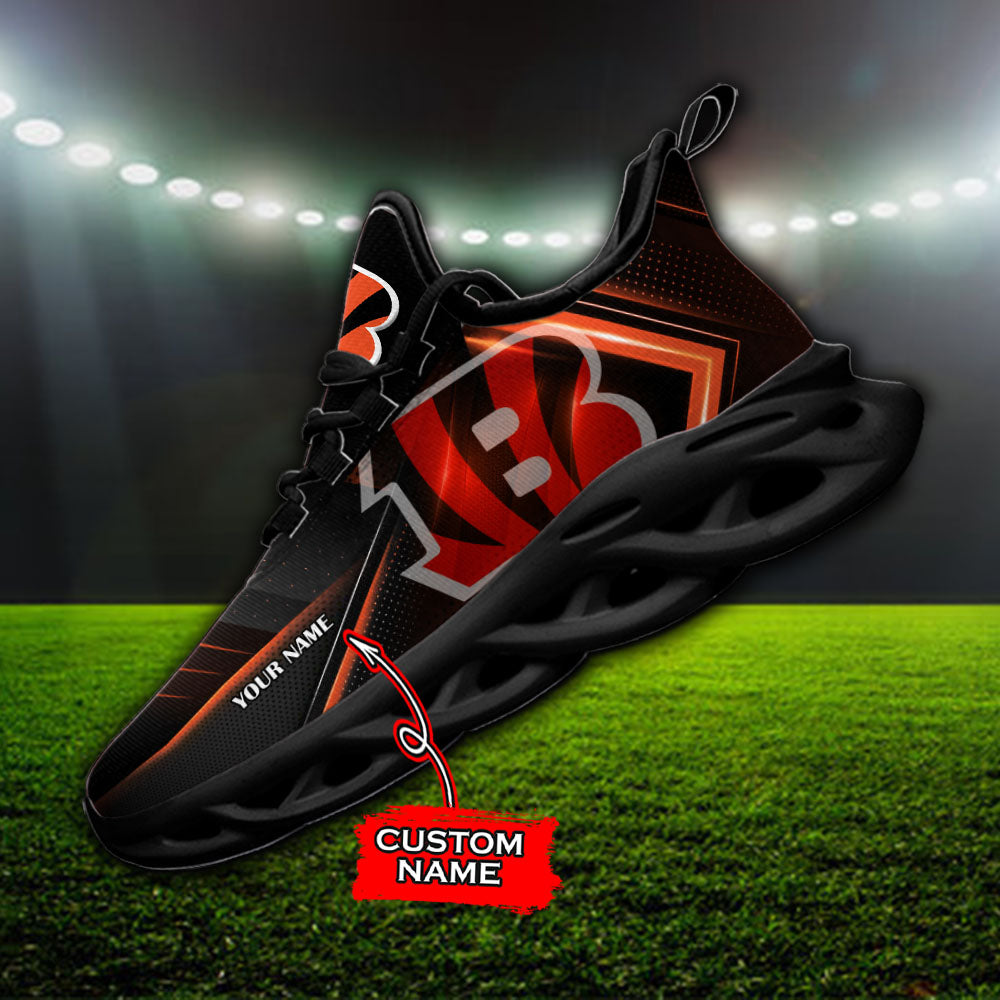 Ideafootwear Cincinnati Bengals NFL Max Soul Shoes Sneakers For Men And Women