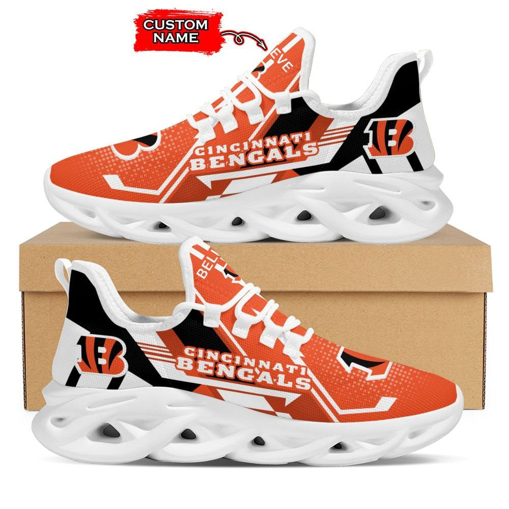 Ideafootwear Cincinnati Bengals NFL Max Soul Shoes Sneakers For Men And Women