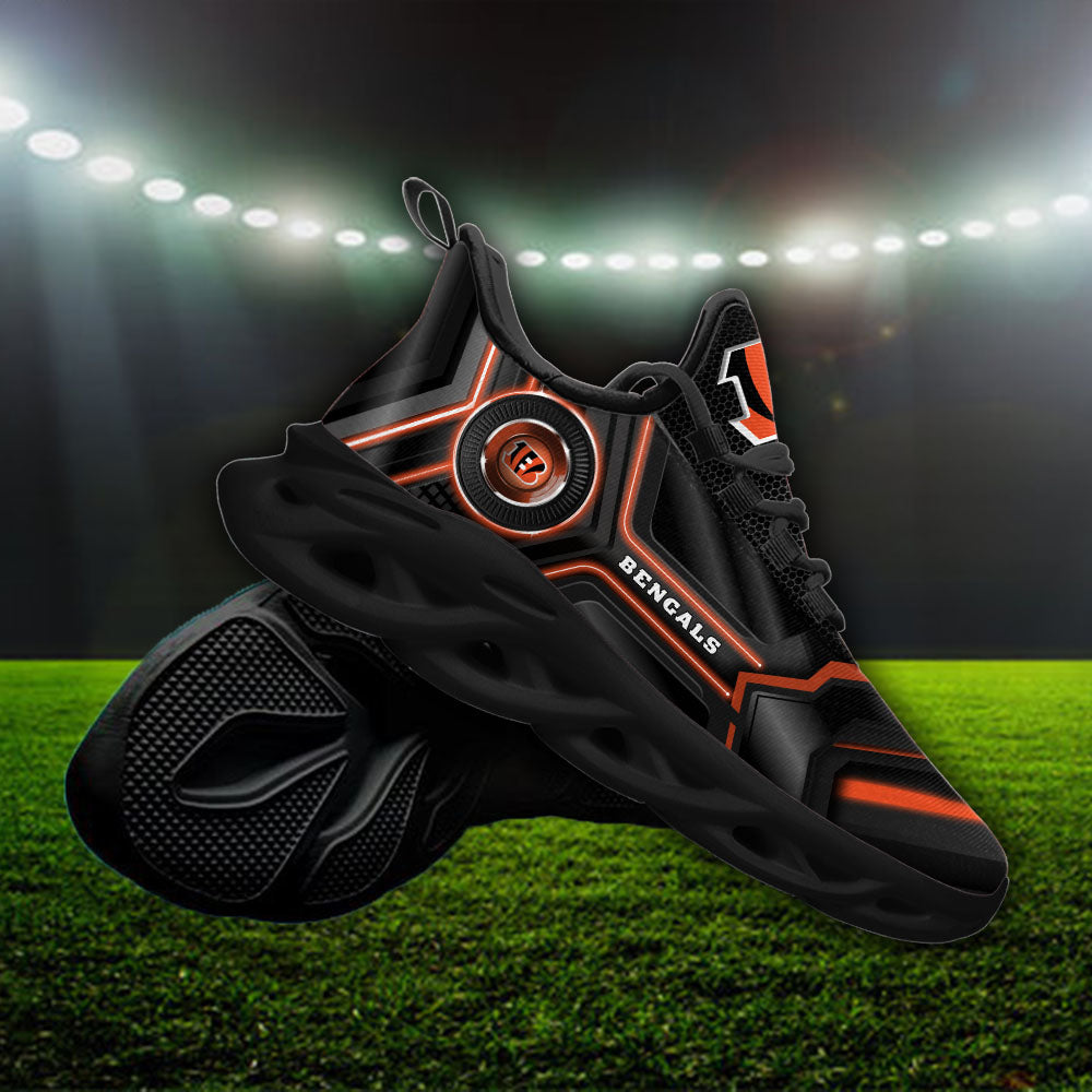 Ideafootwear Cincinnati Bengals NFL Max Soul Shoes Sneakers For Men And Women