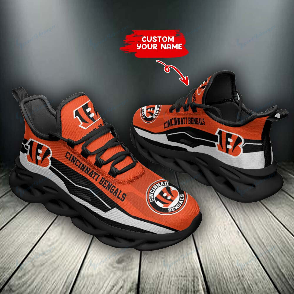Ideafootwear Cincinnati Bengals NFL Max Soul Shoes Sneakers For Men And Women
