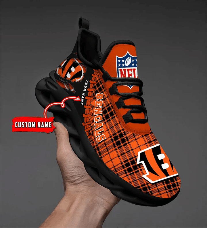 Ideafootwear Cincinnati Bengals NFL Max Soul Shoes Sneakers For Men And Women