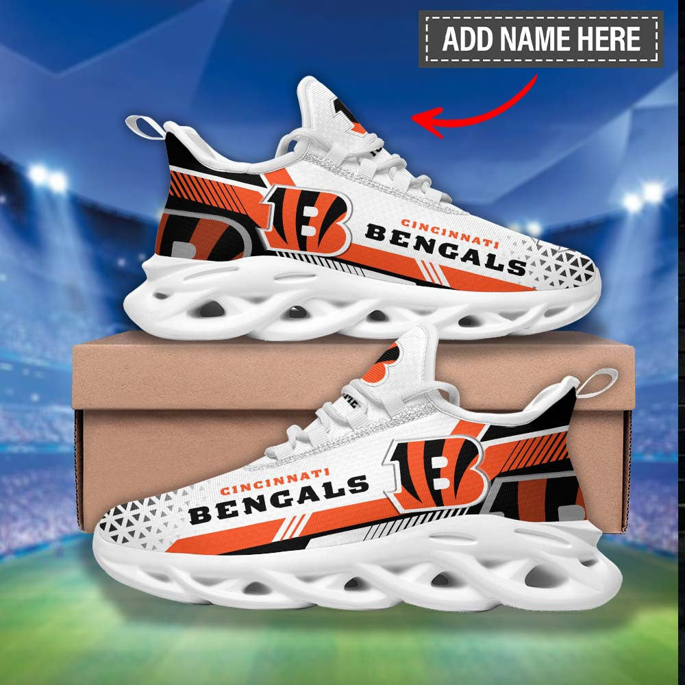 Ideafootwear Cincinnati Bengals NFL Max Soul Shoes Sneakers For Men And Women