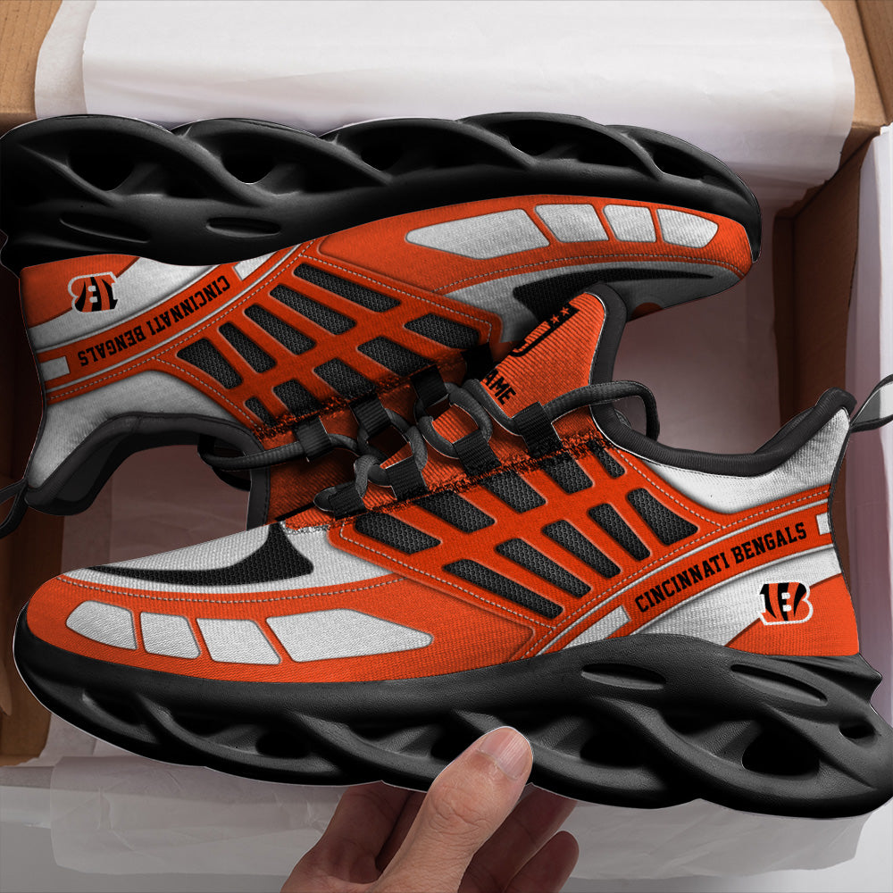 Ideafootwear Cincinnati Bengals NFL Max Soul Shoes Sneakers For Men And Women