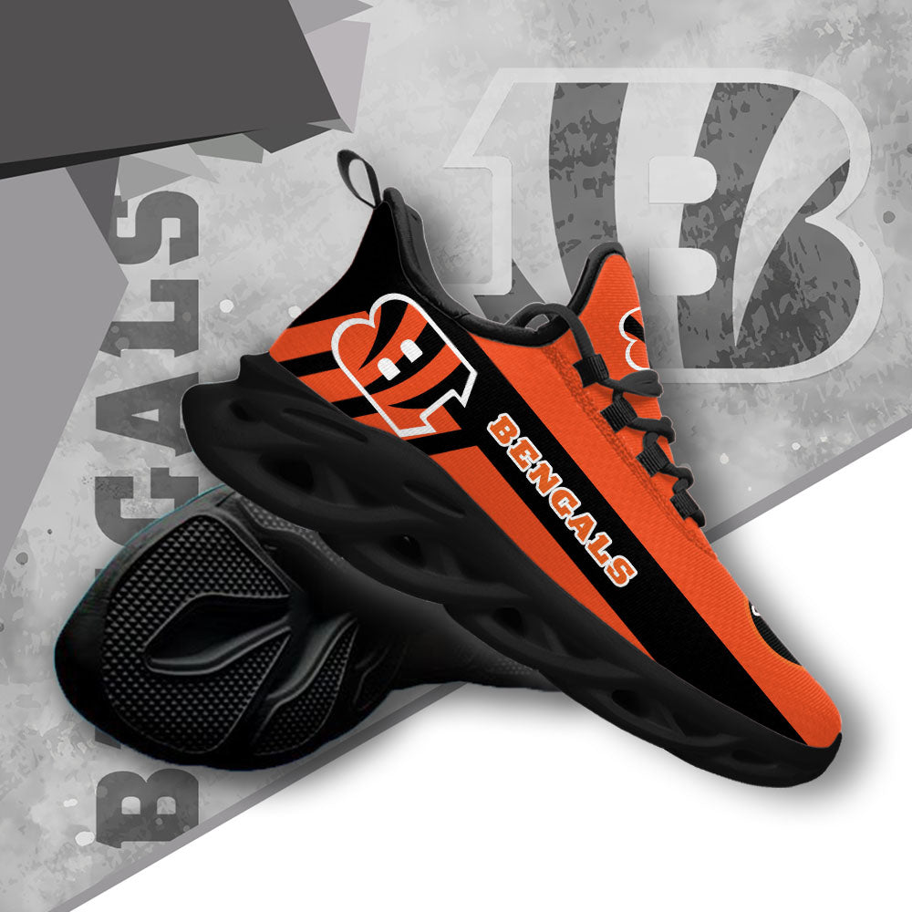Ideafootwear Cincinnati Bengals NFL Max Soul Shoes Sneakers For Men And Women