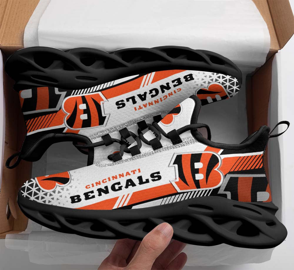 Ideafootwear Cincinnati Bengals NFL Max Soul Shoes Sneakers For Men And Women