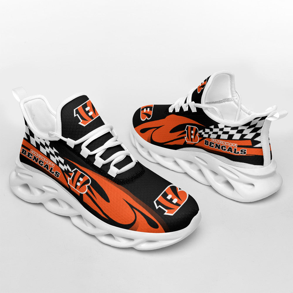 Ideafootwear Cincinnati Bengals NFL Max Soul Shoes Sneakers For Men And Women