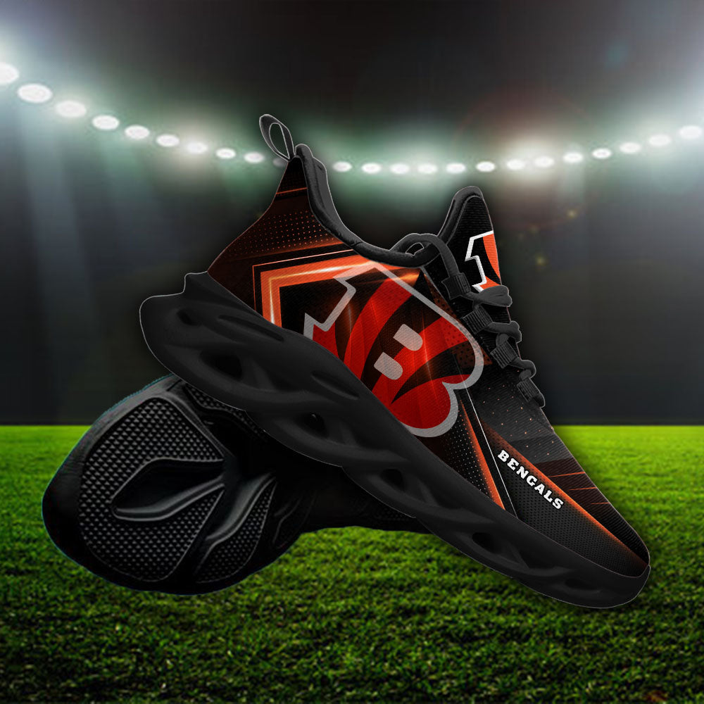 Ideafootwear Cincinnati Bengals NFL Max Soul Shoes Sneakers For Men And Women