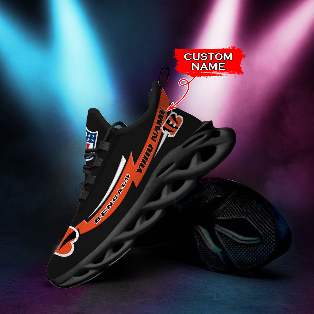 Ideafootwear Cincinnati Bengals NFL Max Soul Shoes Sneakers For Men And Women