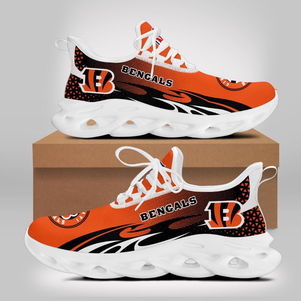 Ideafootwear Cincinnati Bengals NFL Max Soul Shoes Sneakers For Men And Women