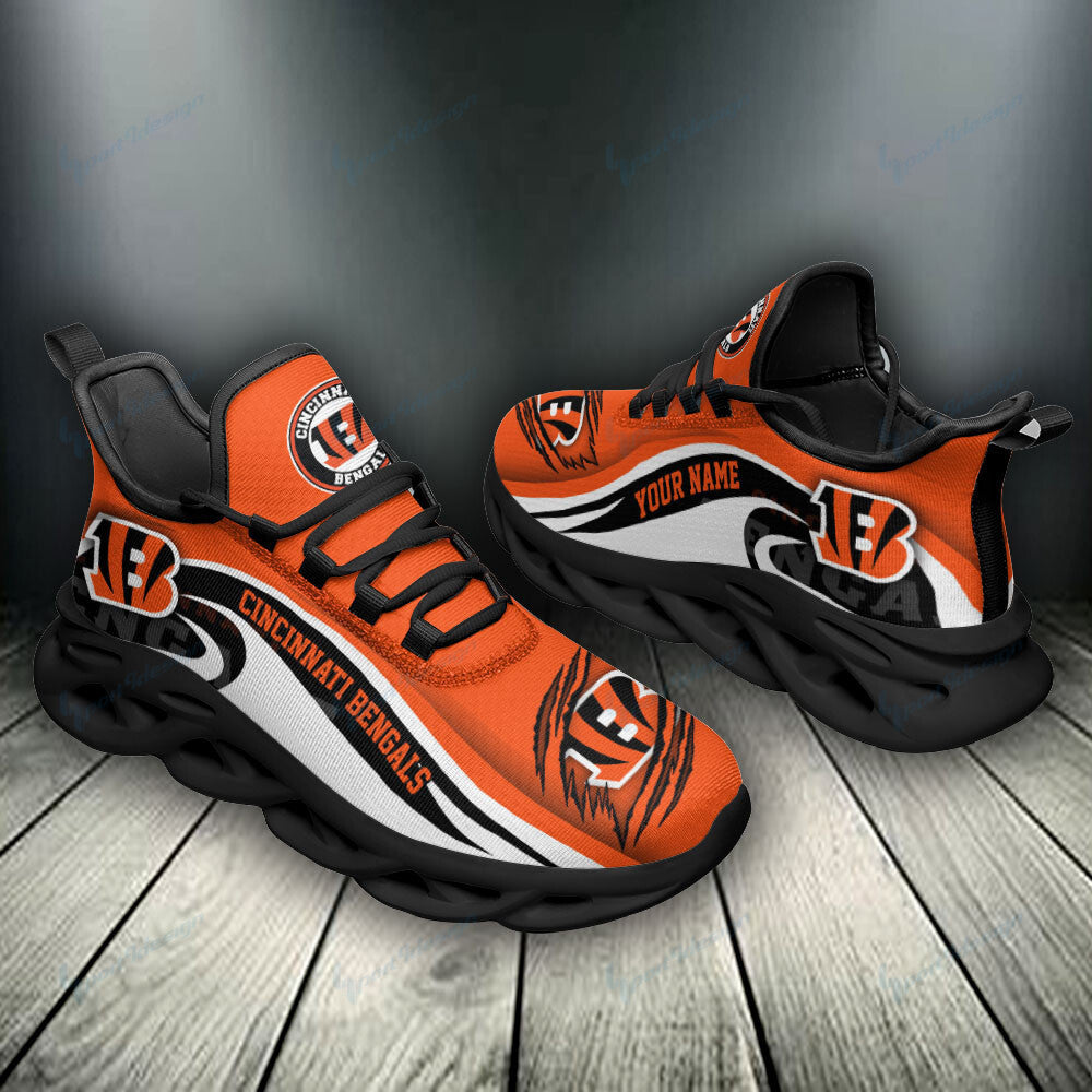 Ideafootwear Cincinnati Bengals NFL Max Soul Shoes Sneakers For Men And Women