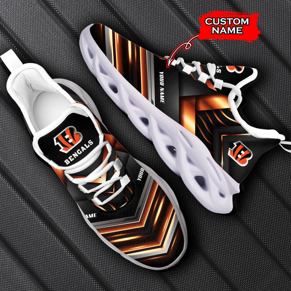 Ideafootwear Cincinnati Bengals NFL Max Soul Shoes Sneakers For Men And Women