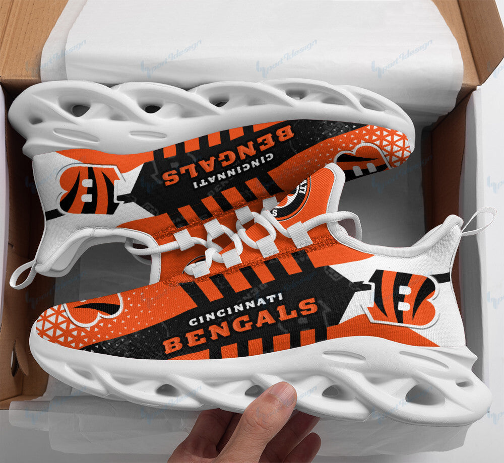 Ideafootwear Cincinnati Bengals NFL Max Soul Shoes Sneakers For Men And Women