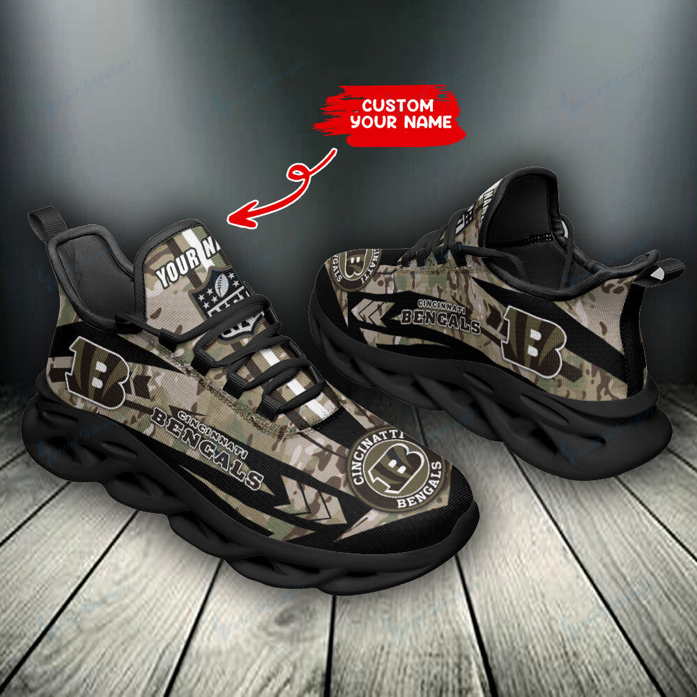 Ideafootwear Cincinnati Bengals NFL Max Soul Shoes Sneakers For Men And Women