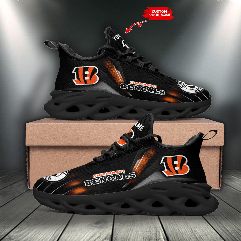 Ideafootwear Cincinnati Bengals NFL Max Soul Shoes Sneakers For Men And Women