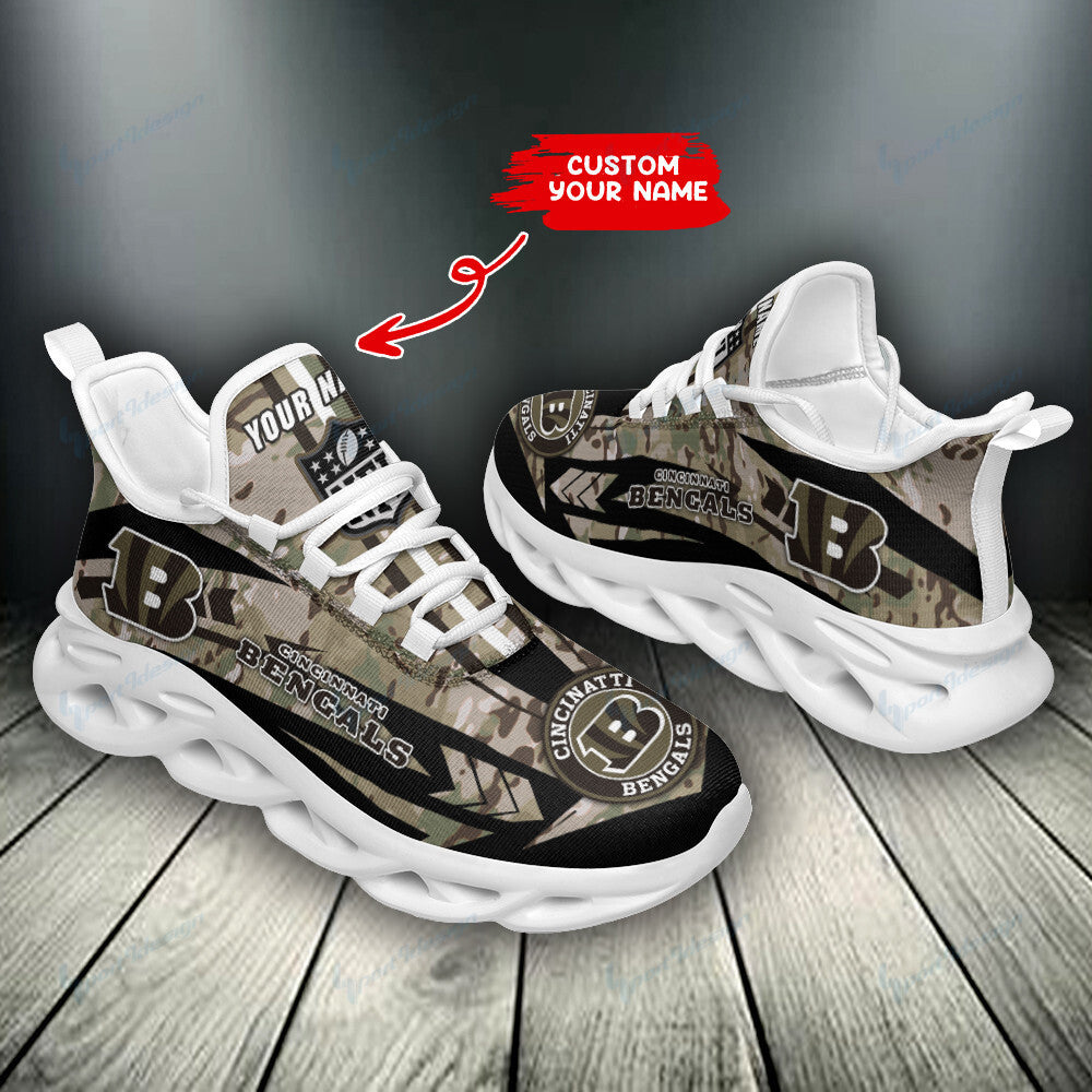 Ideafootwear Cincinnati Bengals NFL Max Soul Shoes Sneakers For Men And Women