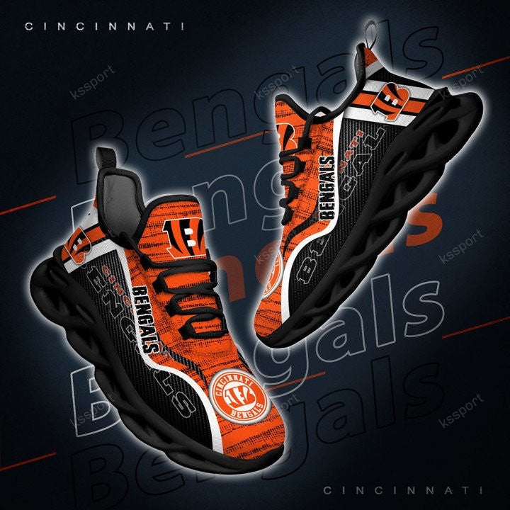 Ideafootwear Cincinnati Bengals NFL Max Soul Shoes Sneakers For Men And Women