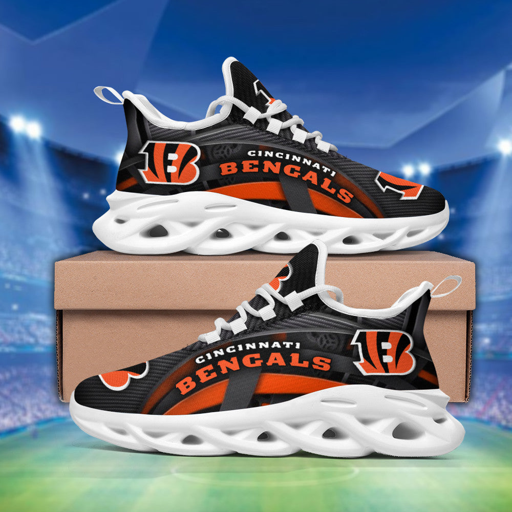 Ideafootwear Cincinnati Bengals NFL Max Soul Shoes Sneakers For Men And Women