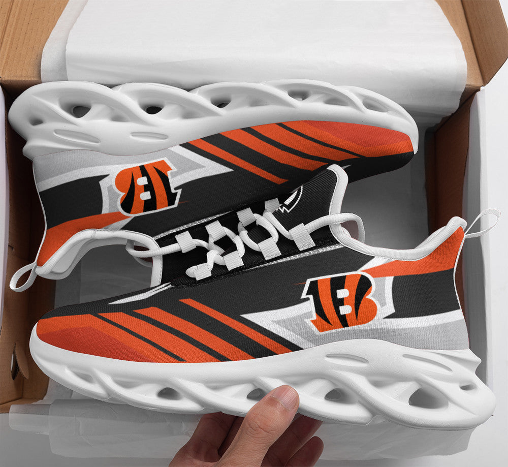 Ideafootwear Cincinnati Bengals NFL Max Soul Shoes Sneakers For Men And Women