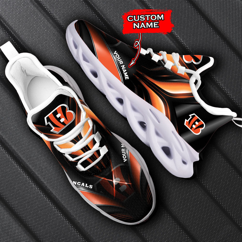 Ideafootwear Cincinnati Bengals NFL Max Soul Shoes Sneakers For Men And Women