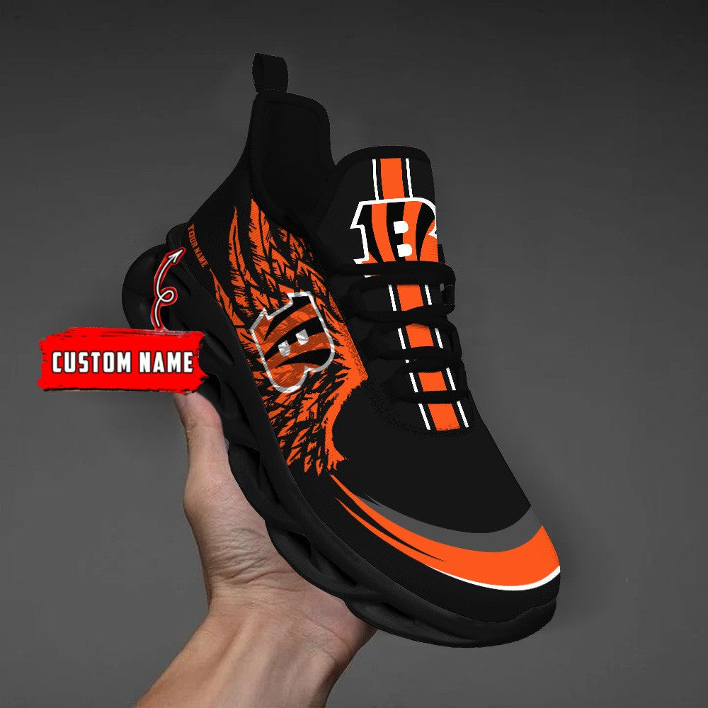 Ideafootwear Cincinnati Bengals NFL Max Soul Shoes Sneakers For Men And Women