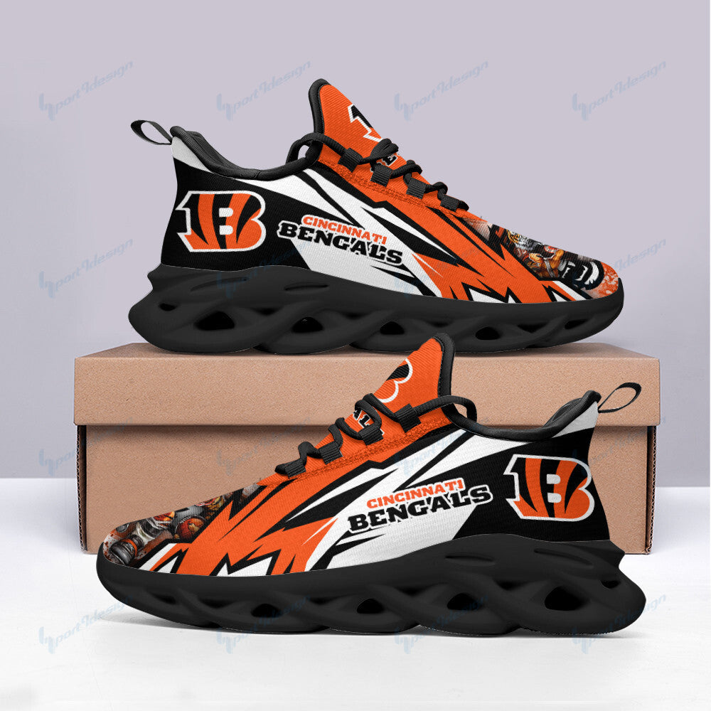 Ideafootwear Cincinnati Bengals NFL Max Soul Shoes Sneakers For Men And Women