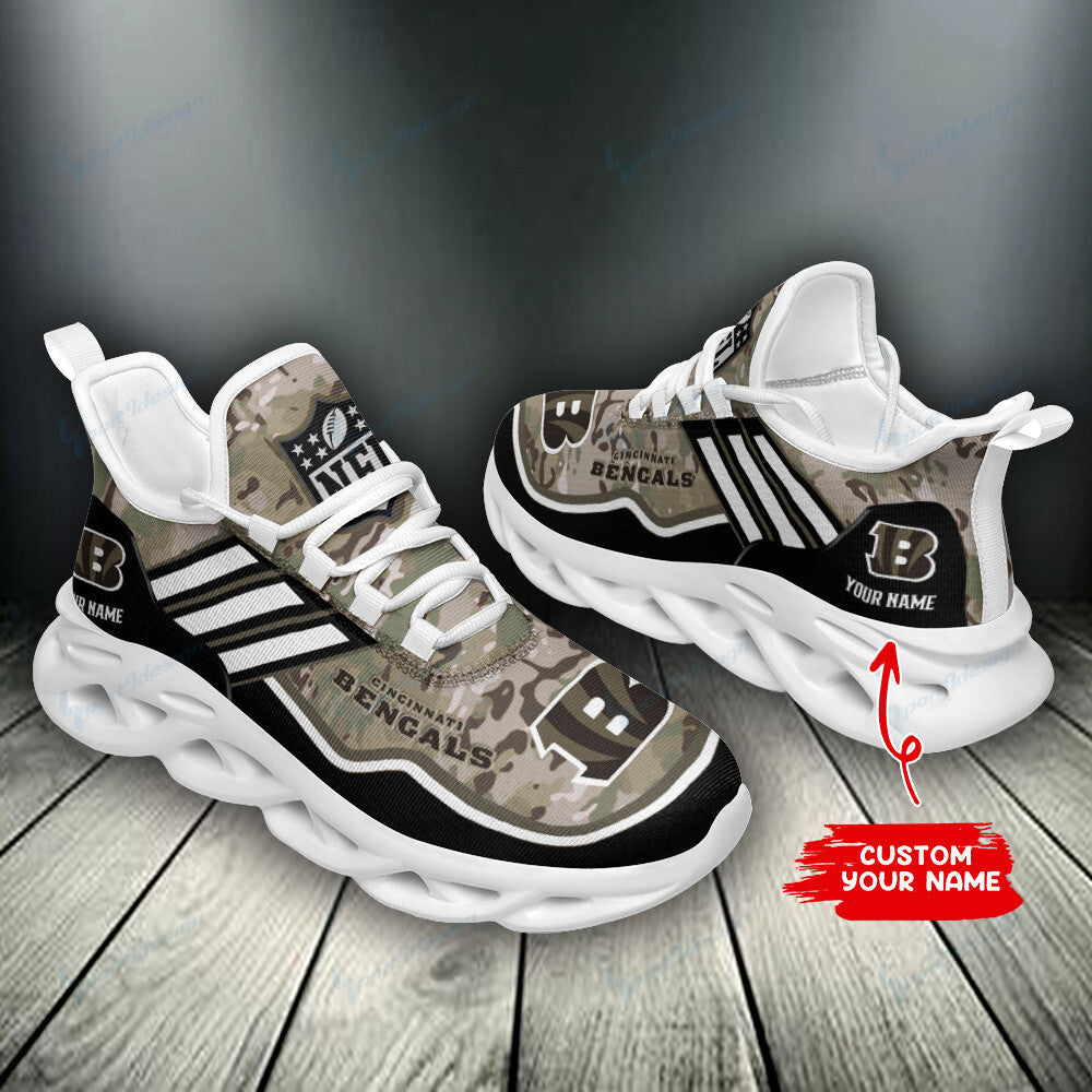 Ideafootwear Cincinnati Bengals NFL Max Soul Shoes Sneakers For Men And Women