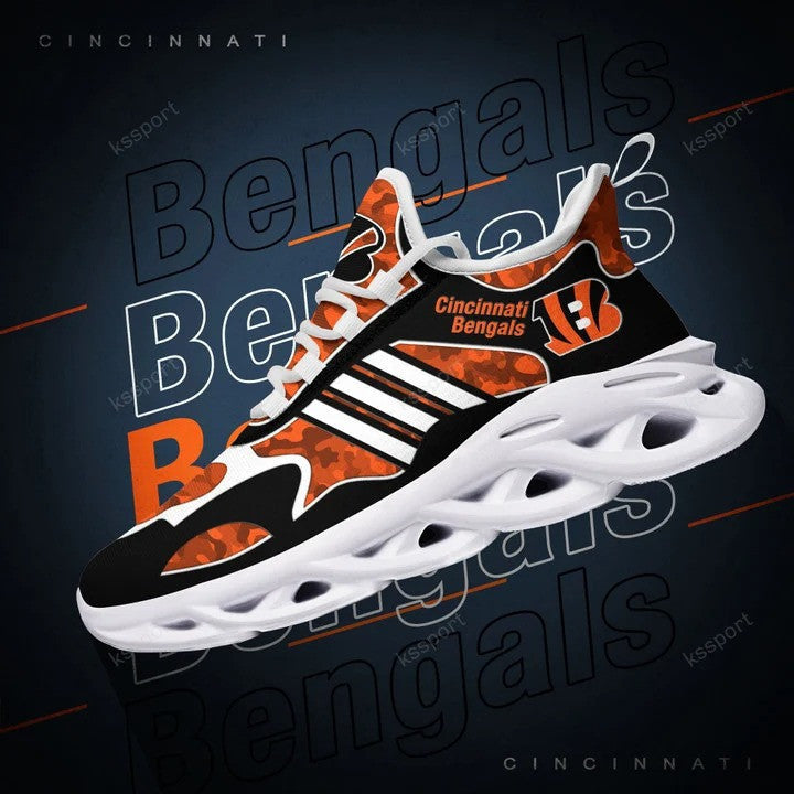 Ideafootwear Cincinnati Bengals NFL Max Soul Shoes Sneakers For Men And Women