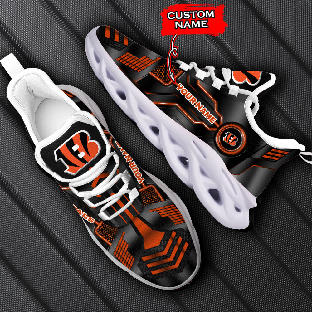 Ideafootwear Cincinnati Bengals NFL Max Soul Shoes Sneakers For Men And Women