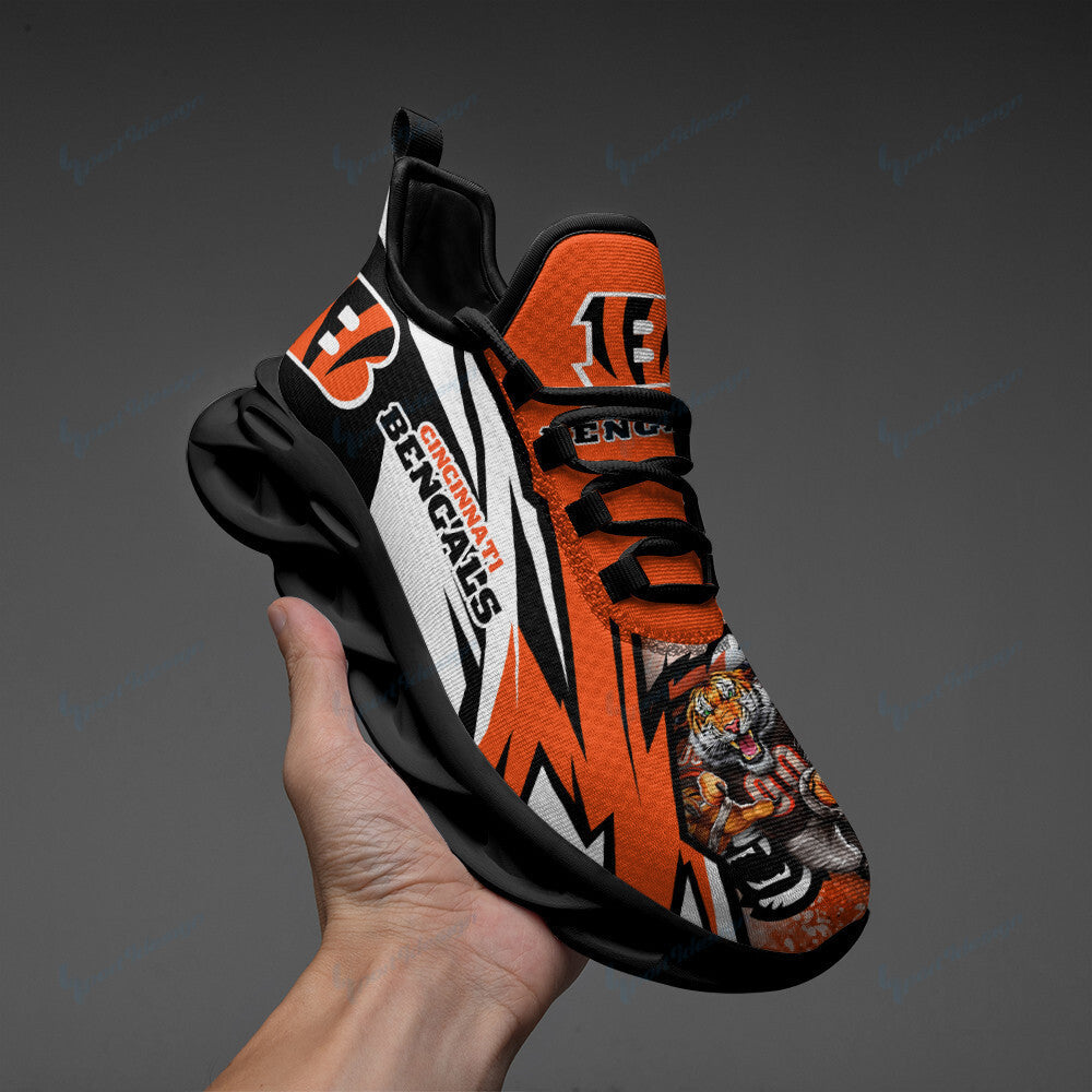 Ideafootwear Cincinnati Bengals NFL Max Soul Shoes Sneakers For Men And Women