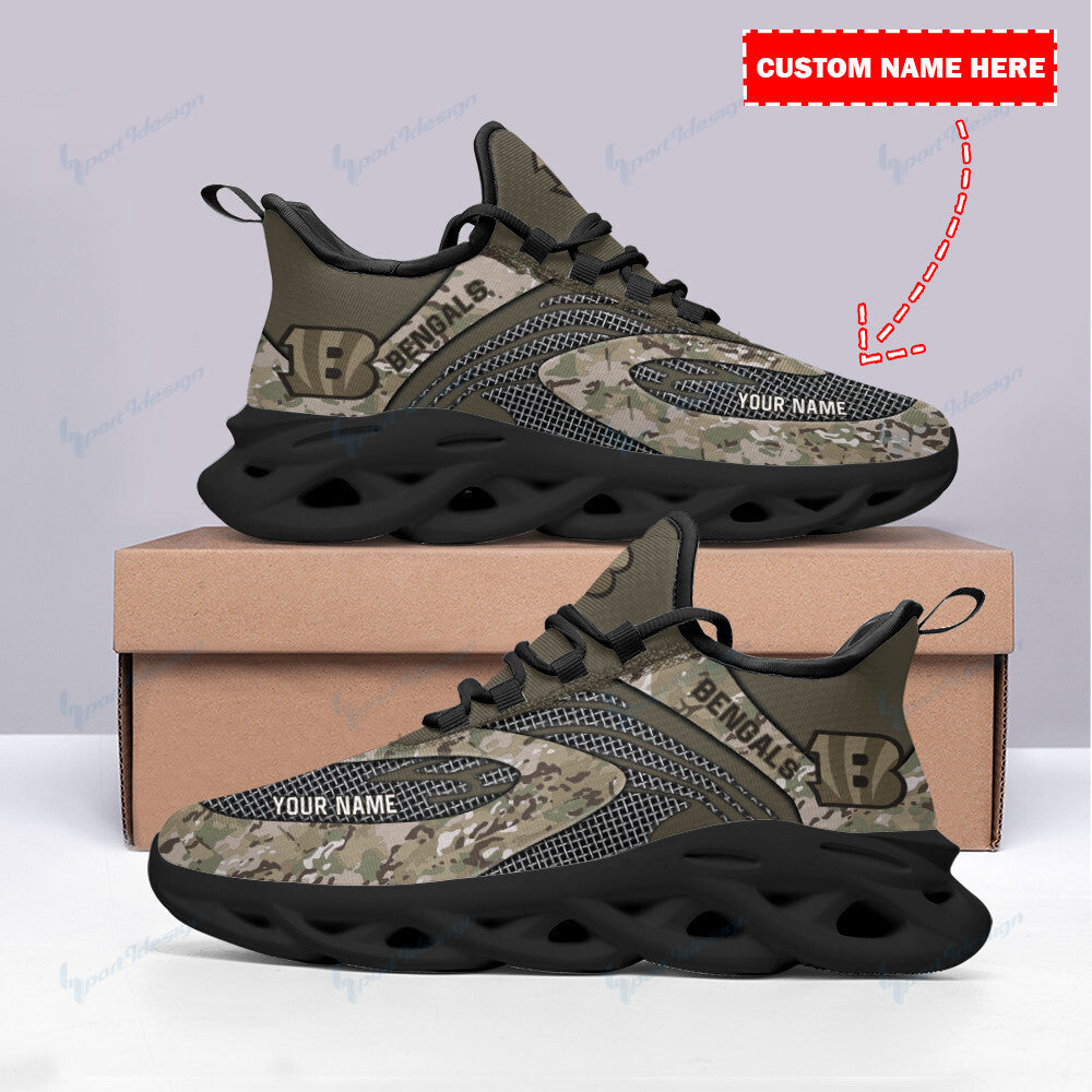 Ideafootwear Cincinnati Bengals NFL Max Soul Shoes Sneakers For Men And Women