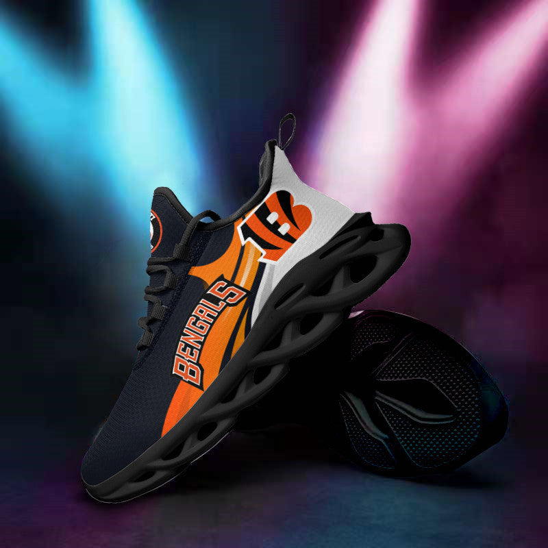 Ideafootwear Cincinnati Bengals NFL Max Soul Shoes Sneakers For Men And Women