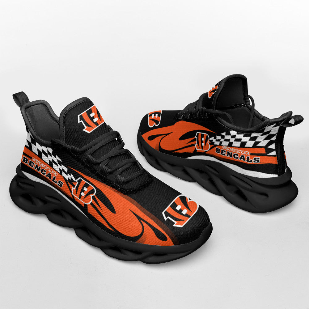 Ideafootwear Cincinnati Bengals NFL Max Soul Shoes Sneakers For Men And Women